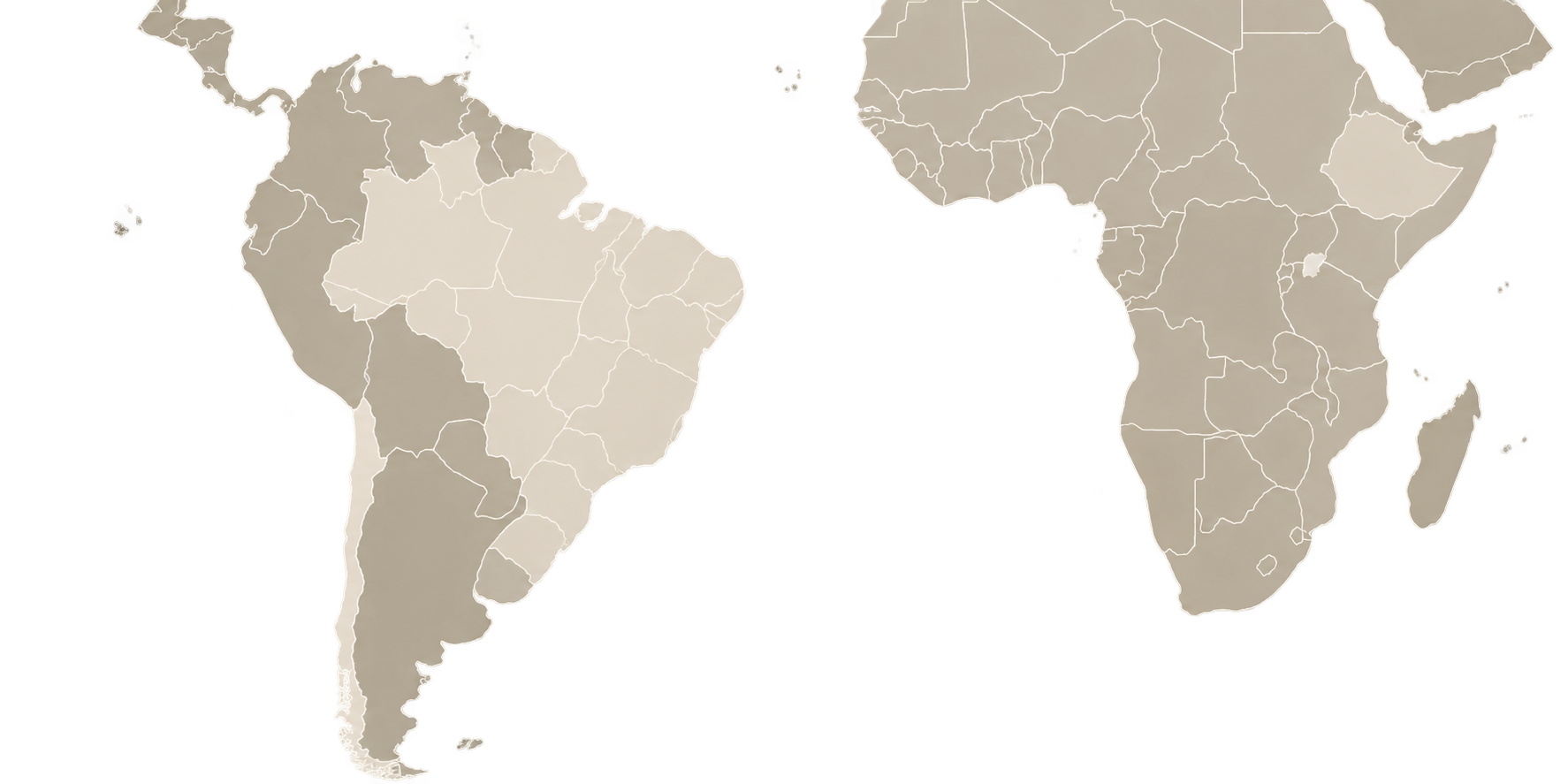 Mapa de áreas atendidas pela Manu Perim Arquitetura